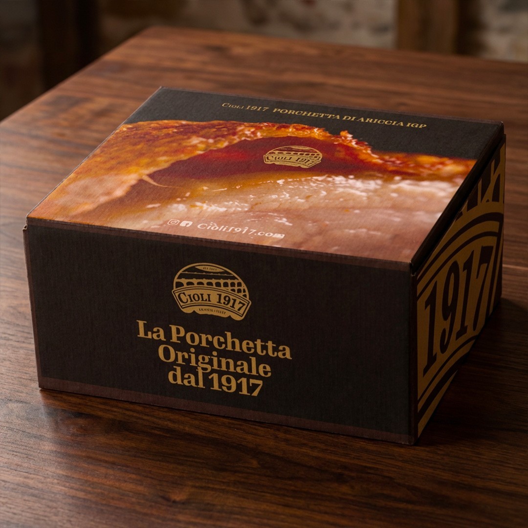 Box Tronchetto Porchetta di Ariccia IGP 1kg | Acquista Online | Cioli 1917